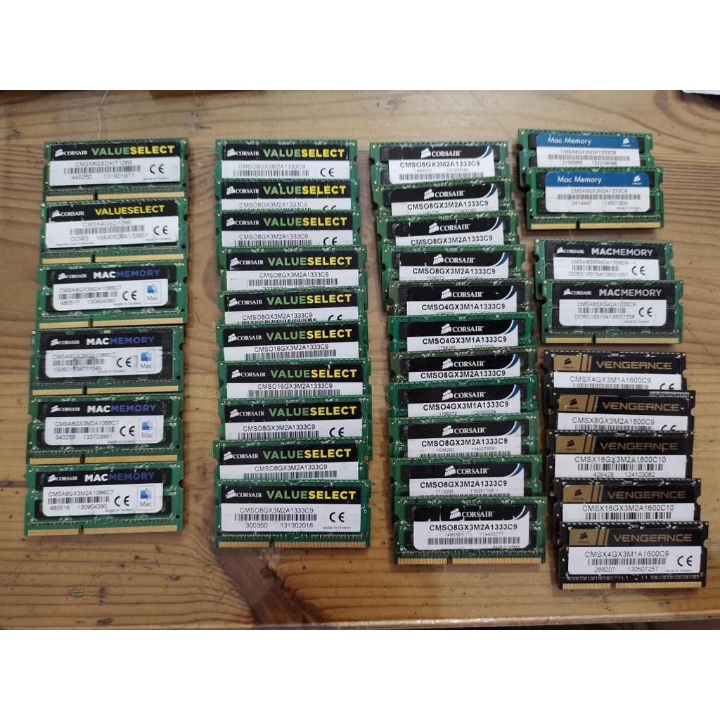 Sodimm MEMORY LAPTOP 4GB DDR3 CORSAIR PATRIOT RipJaws Crucial HyperX