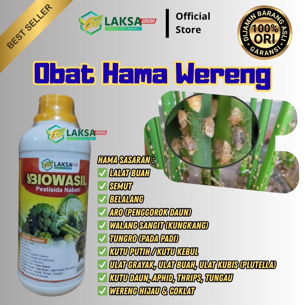COD BIOWASIL 500ml Pestisida Organik Obat Hama Wereng Coklat Pada Tanaman Padi - Obat Hama Padi Were