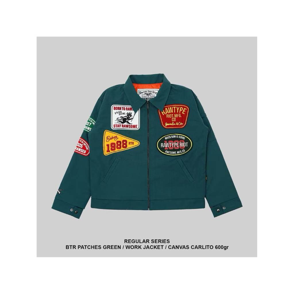 Rawtype Riot Work Jacket BTR Patch green