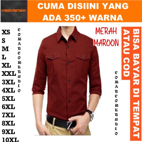 READY STOCK REALPIC GRAYWOLF CORATCORETUDIO Hem Cowok Kemeja Pria Long Shirt Basic Plain Dua 2 Kanto