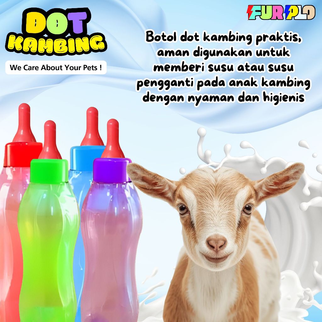 Dot Botol Kambing 1 Liter & 500ml Silikon Premium Tebal Anti Pecah Bisa Untuk Anak Sapi Pedet Awet