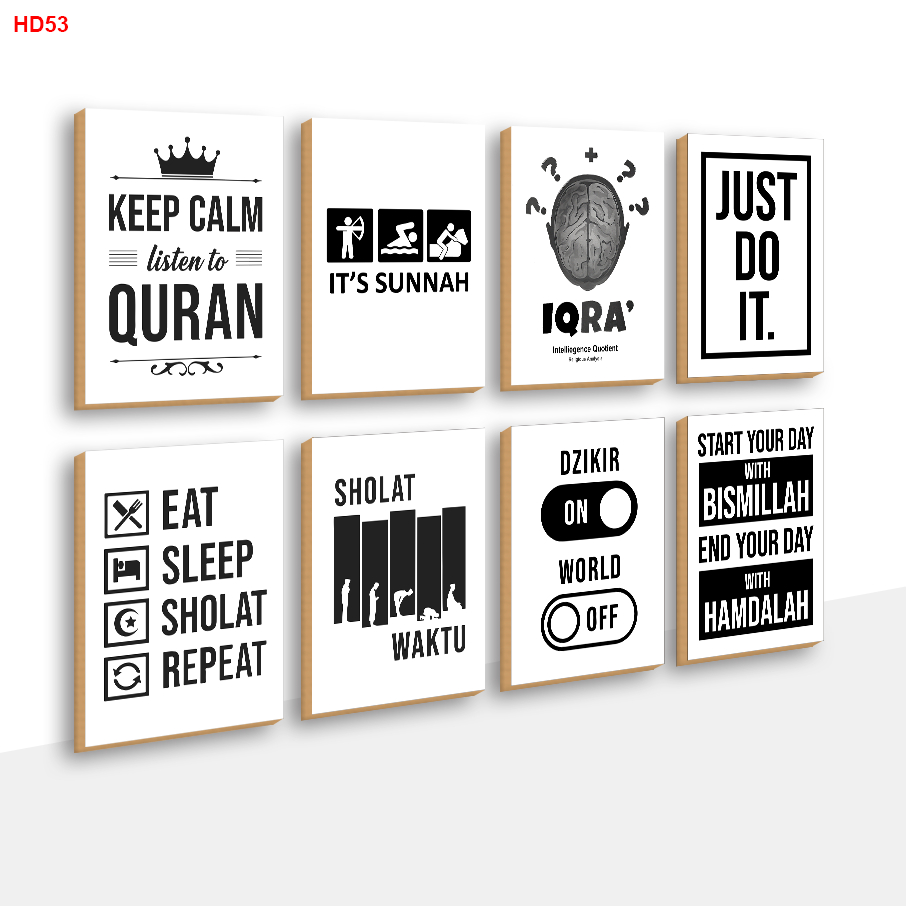 Hiasan Dinding Quotes Islami Motivasi Dekorasi Rumah Unik Quotes Islami Kayu MDF