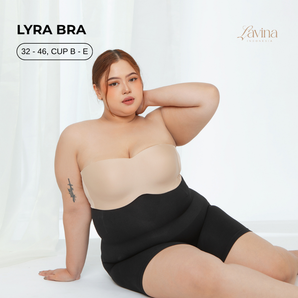 Lavina Strapless Bra ANTI MELOROT Full Cover/ Bra Tanpa Tali Big LYRA Size 32-46 Cup B-E