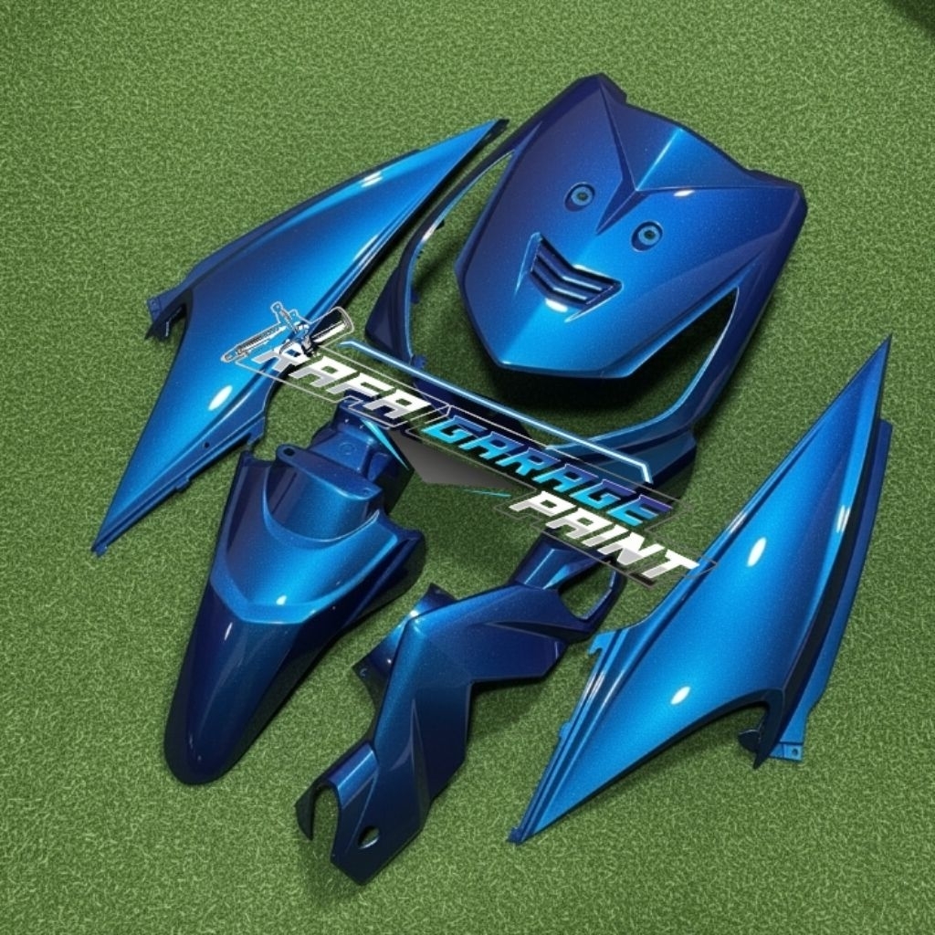 Cover Full Body Halus Honda Beat Karbu Biru Candy