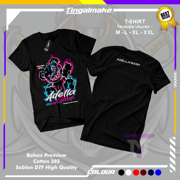 Kaos Adella Gank V4 Unisex Terbaru - Tshirt Pria Wanita - Baju Om Adella - Kaos Om Adella Music Prem