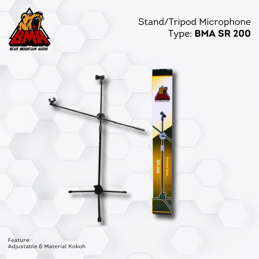 Stand Mic BMA SR 200 Abu Abu / Stand Microphone BMA SR 200 Abu Abu