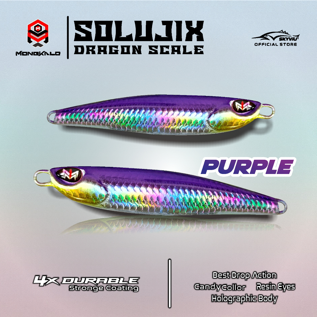 Mongkalo Solujix Sisik-Kecil noGID noMotif Candy 7 Ungu