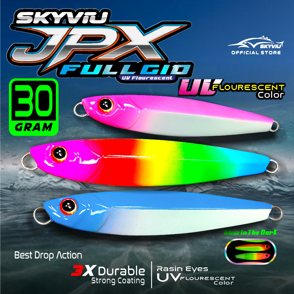 Metal Jig 30 Gram Full GID  Umpan Metal Jig UV Neon 30gr 30grm Micro Jig 30g 30gram 30 g 30 gr 30 gr