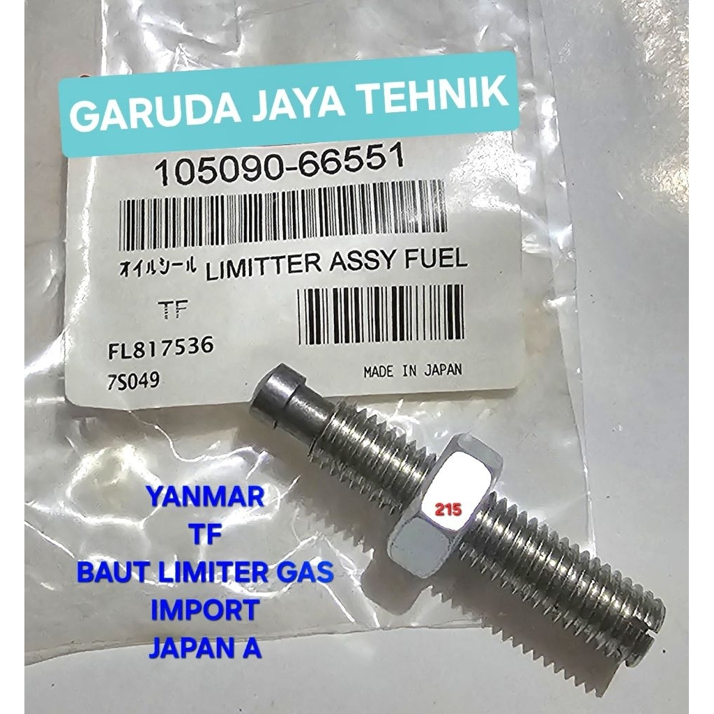 Mesin yanmar TF. bolt limiter gas TF. limitter assy fuel TF. baut limiter gas TF. tombol gas TF. imp