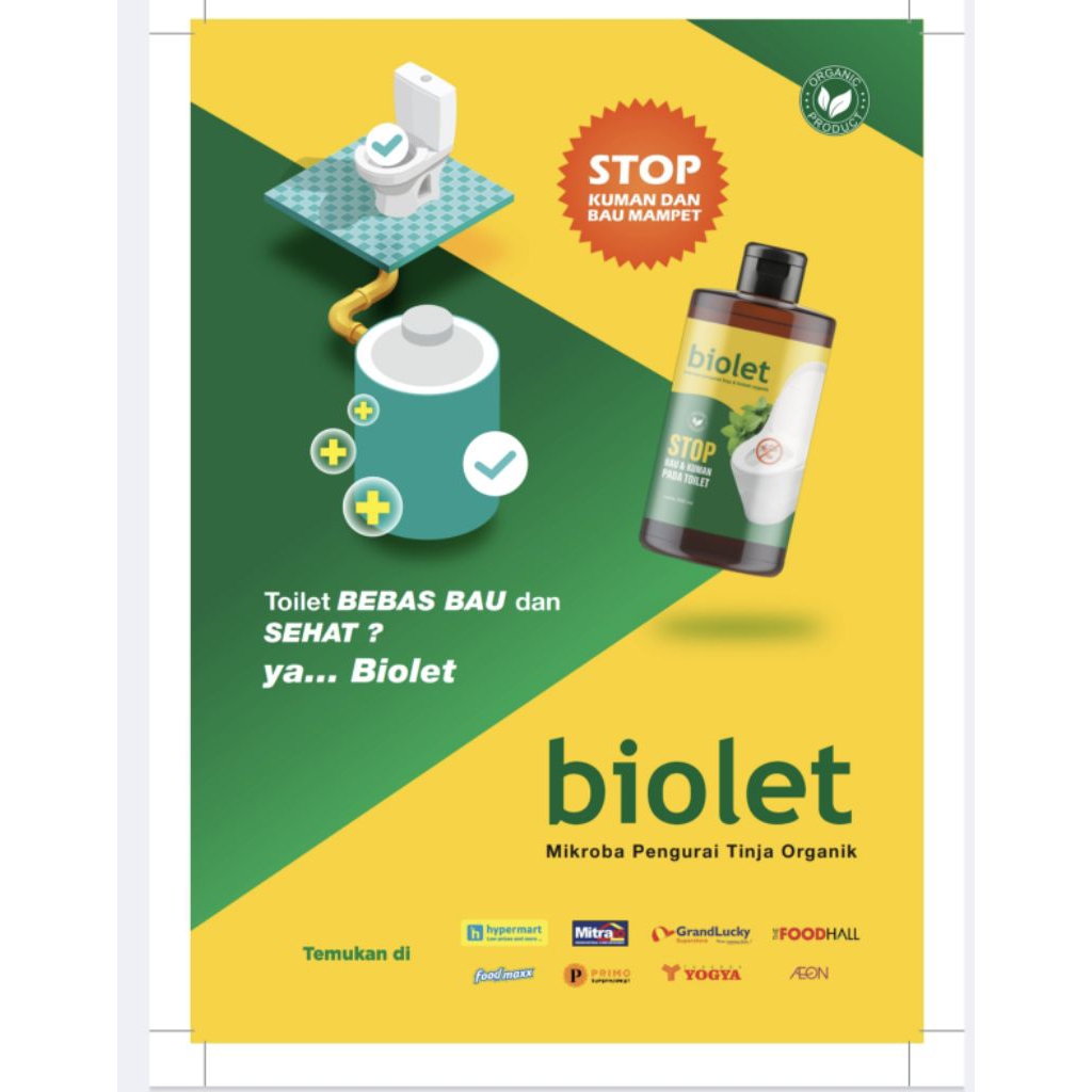 BIOLET - Solusi Ampuh Mengatasi WC Mampet, Penuh, Bau/Kuras WC Tanpa Sedot