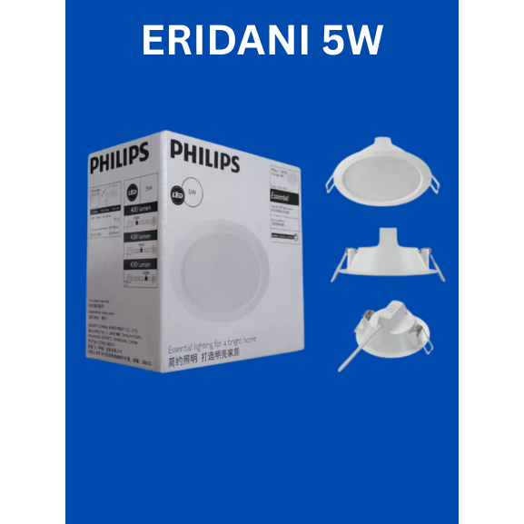 Downlight LED Philips Eridani 5W WH SNI / Lampu Downlight Plafon Philips