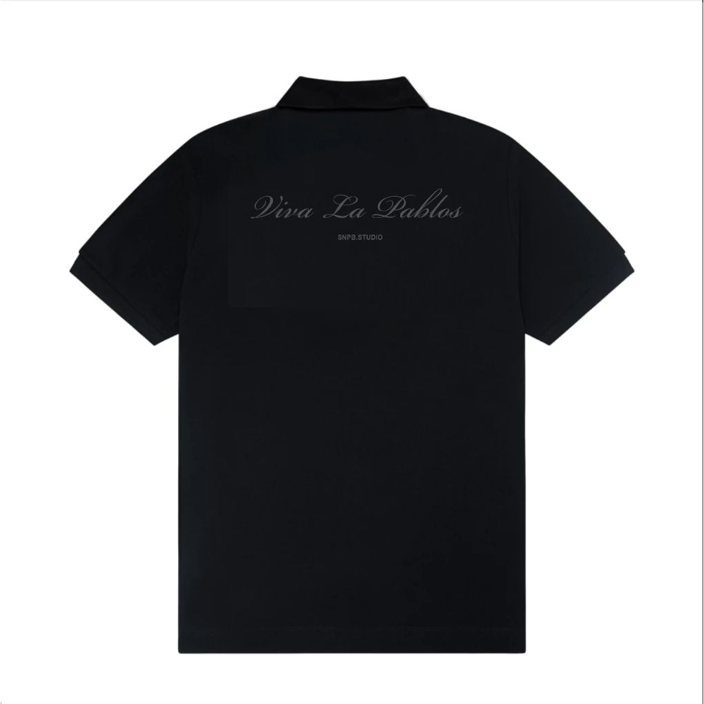 SNPB.STUDIO - Polo Shirt Viva La Pablos Cotton Lacos Black Kaos Polo Pria Premium Polo Shirt Men Pol