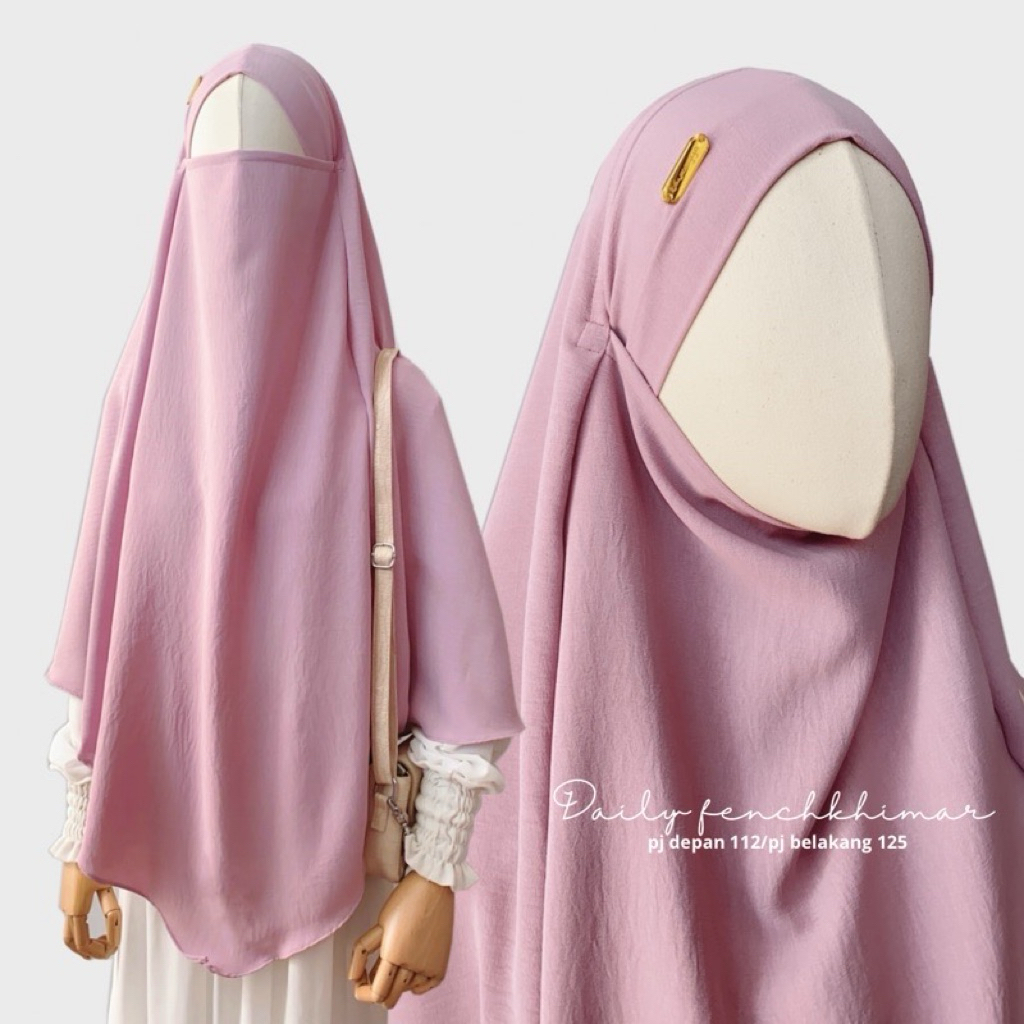 khimar hijab frenchkhimar Tsurayya free cadar tali / french khimar crincle airflow PRELOVED