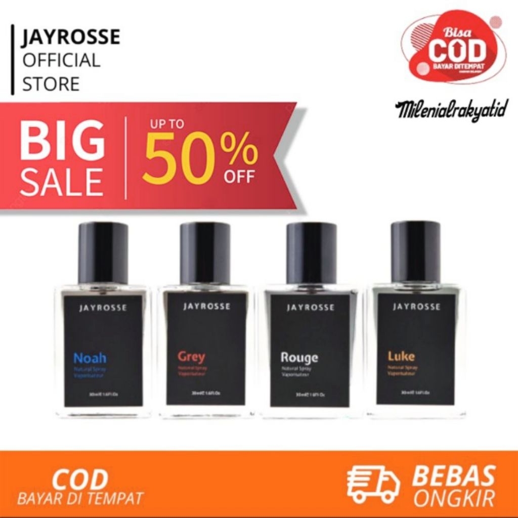 Beli 1 Dapat 3 Parfum Jayrosse Grey Rouge Noah Luke Bruce Gale Original 100ml Parfum Tahan Lama Best