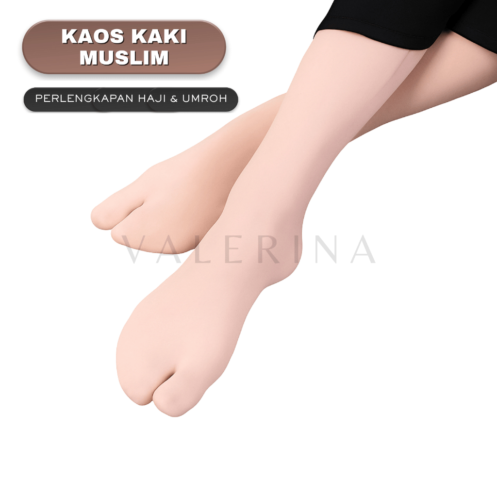 Kaos Kaki Jempol Wanita Muslimah Saira Katun Nilon