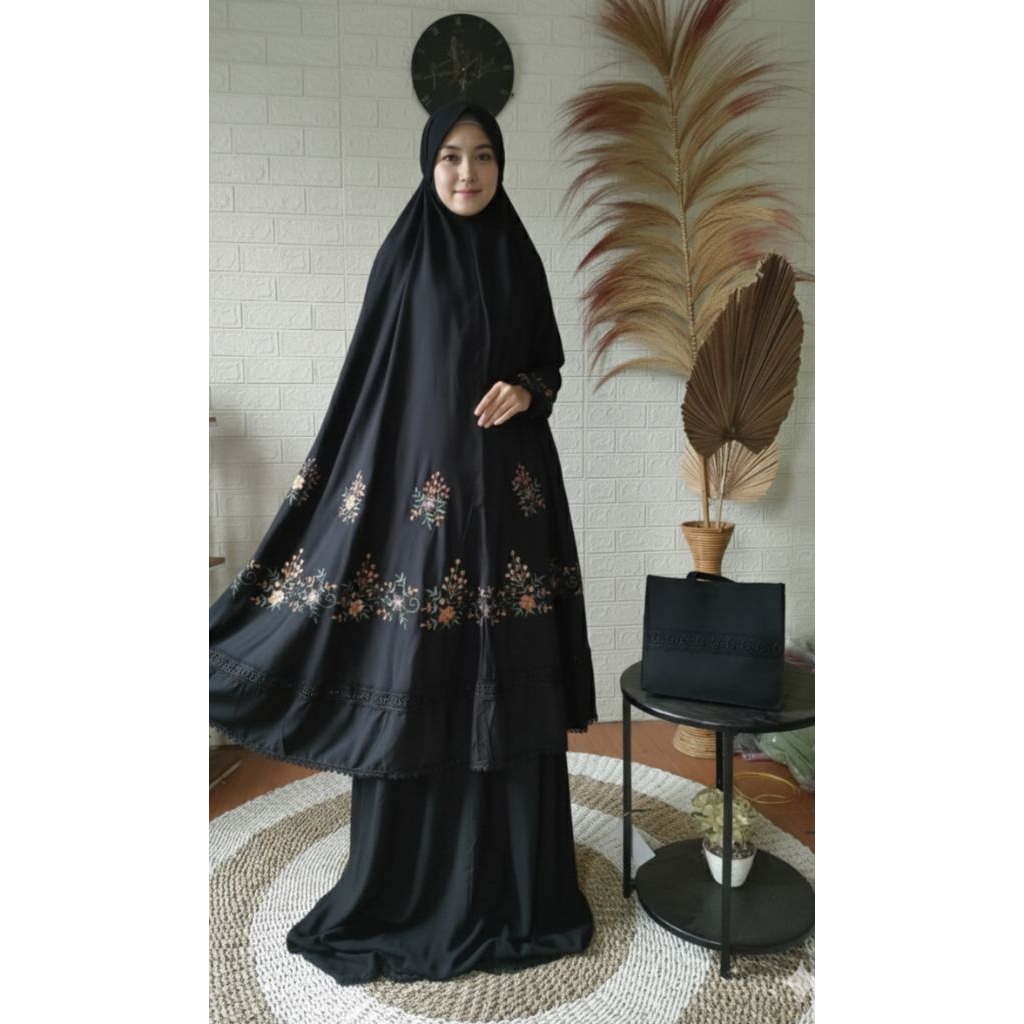 Mukena Rayon Premium Bordir melati suji keliling