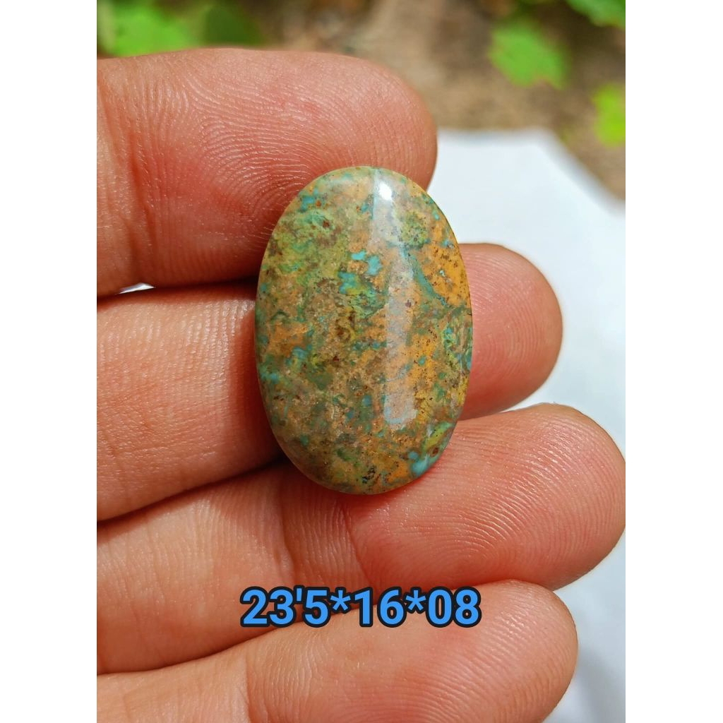 BATU PIRUS PERSIA HIJAU DAUN URAT EMAS HIGH QUALITY