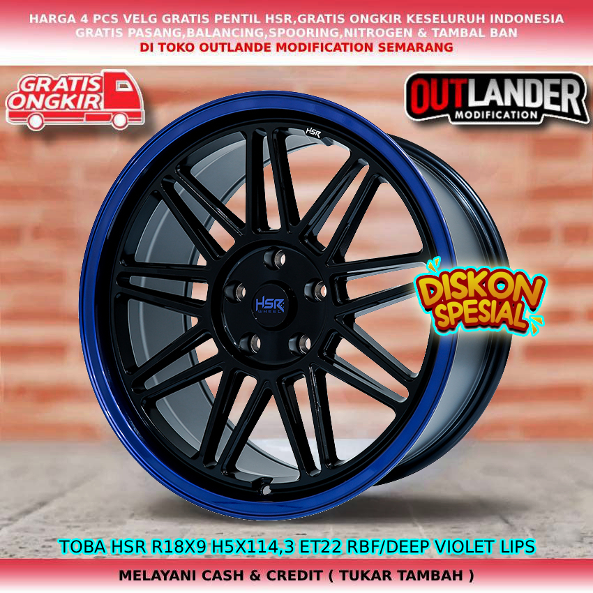 Velg racing mobil Estima| Harier| Innova| Elgrand dll velg hsr toba R18