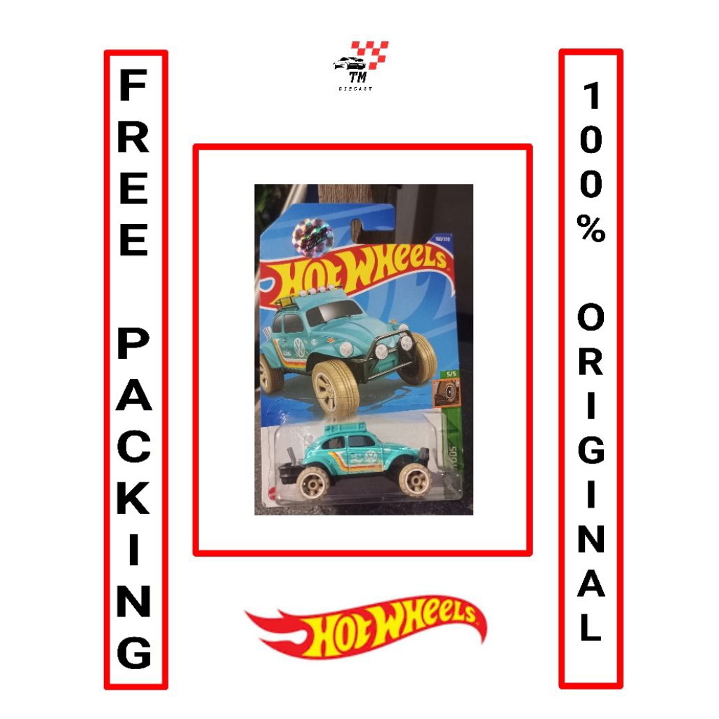Hot Wheels - Volkswagen Baja Bug Biru Muda (100% Original Mattel)