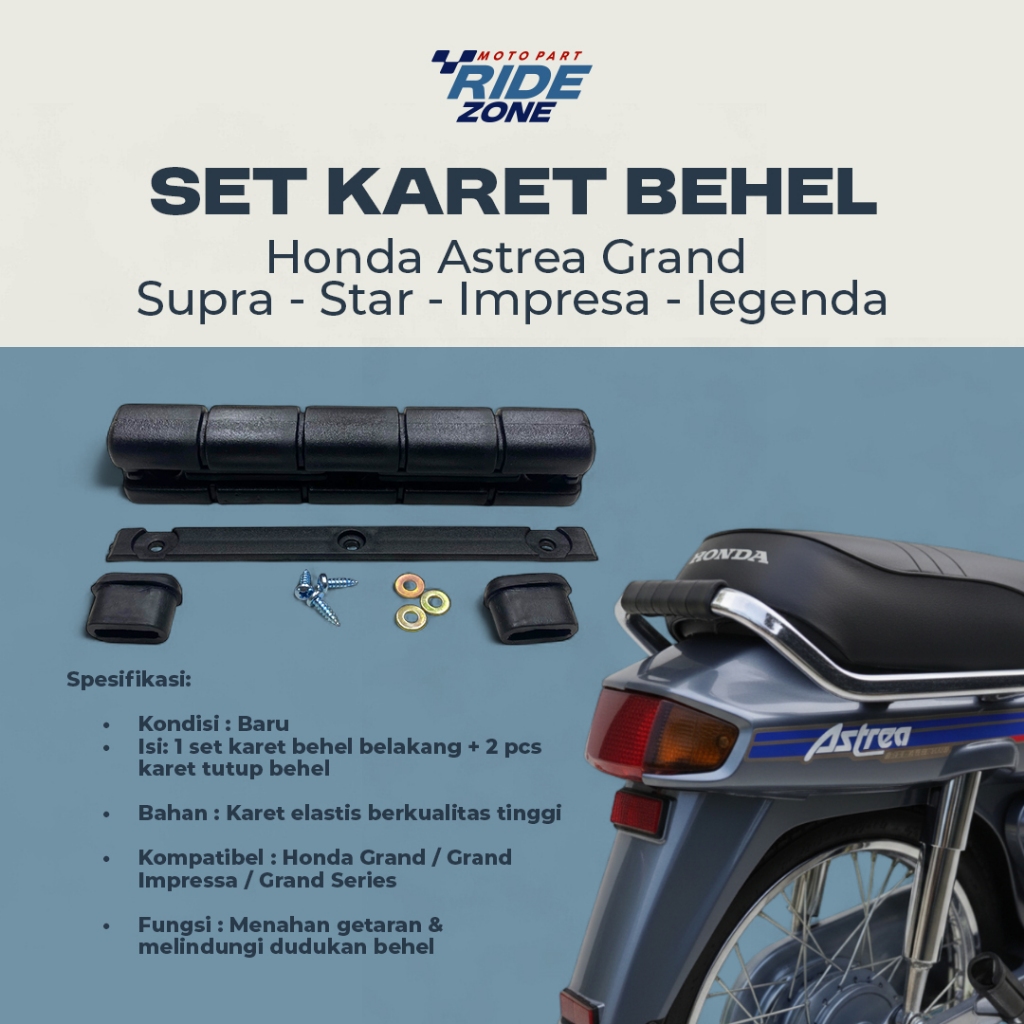 Karet behel belakang Grand + karet tutup behel Grand Supra astrea star impresa legenda