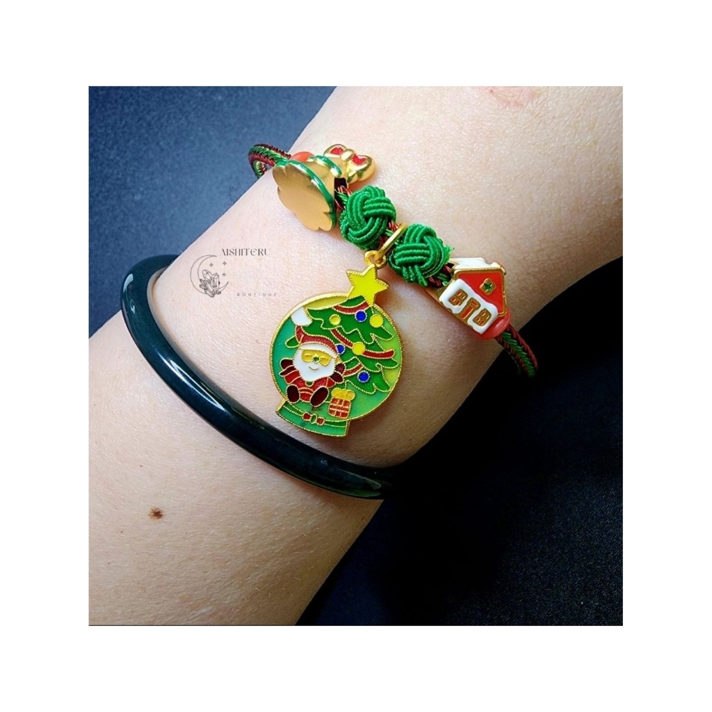 Kode CHRISTMAS - PADUAN EMAS / Sandgold S999 Charm / Liontin Anti Karat untuk Gelang Crystal / Gelan