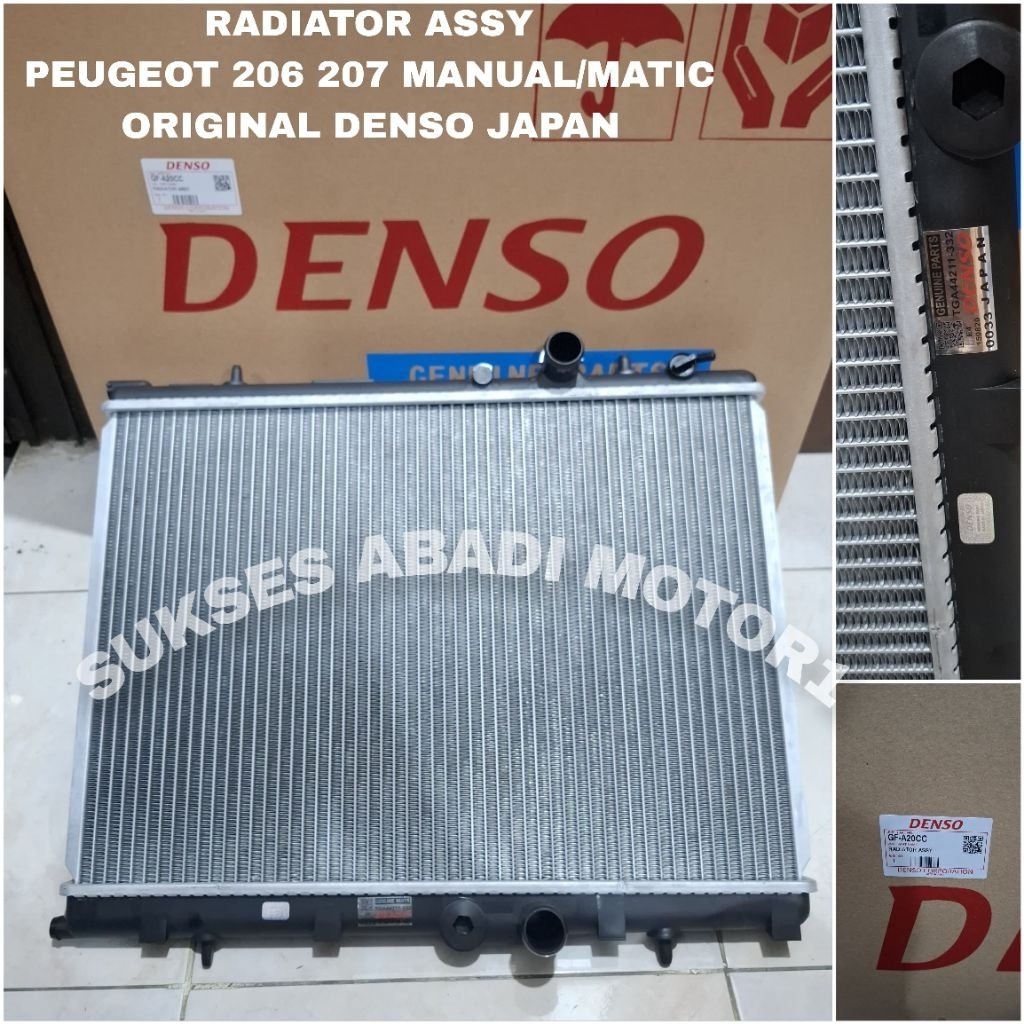 RADIATOR ASSY PEUGEOT 206 307 MATIC AT ORIGINAL DENSO JAPAN