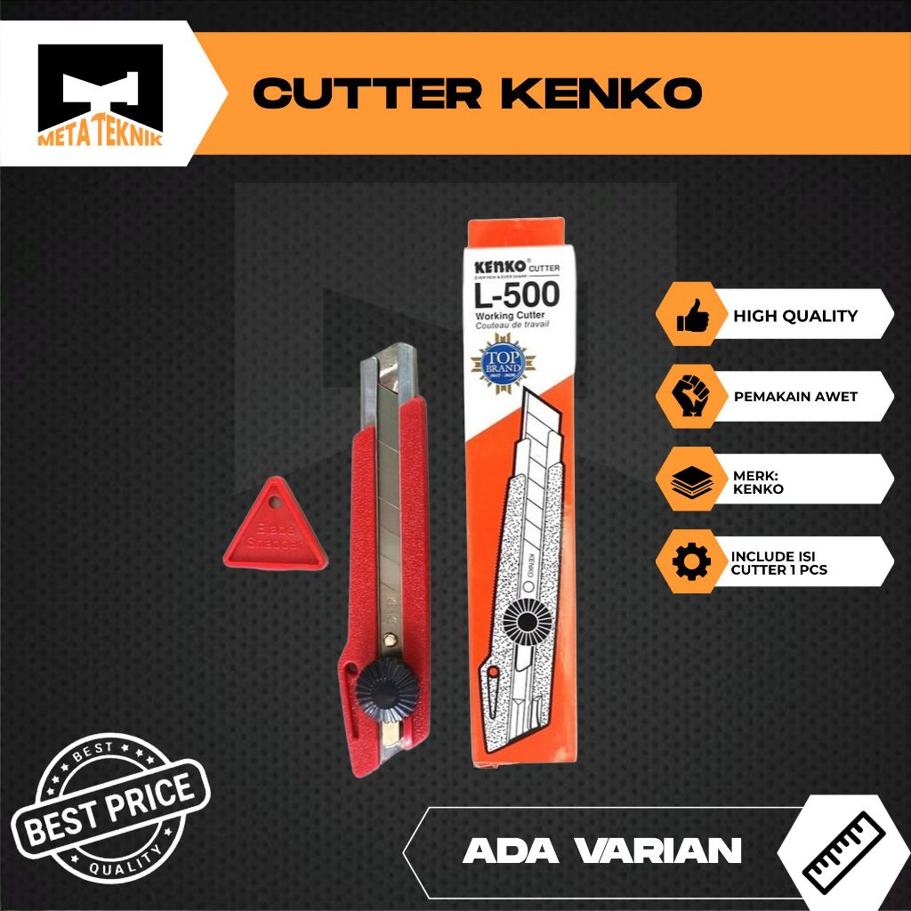CUTTER KENKO BESAR L-500 / Cutter Kenko L 500 + Isi Cutter
