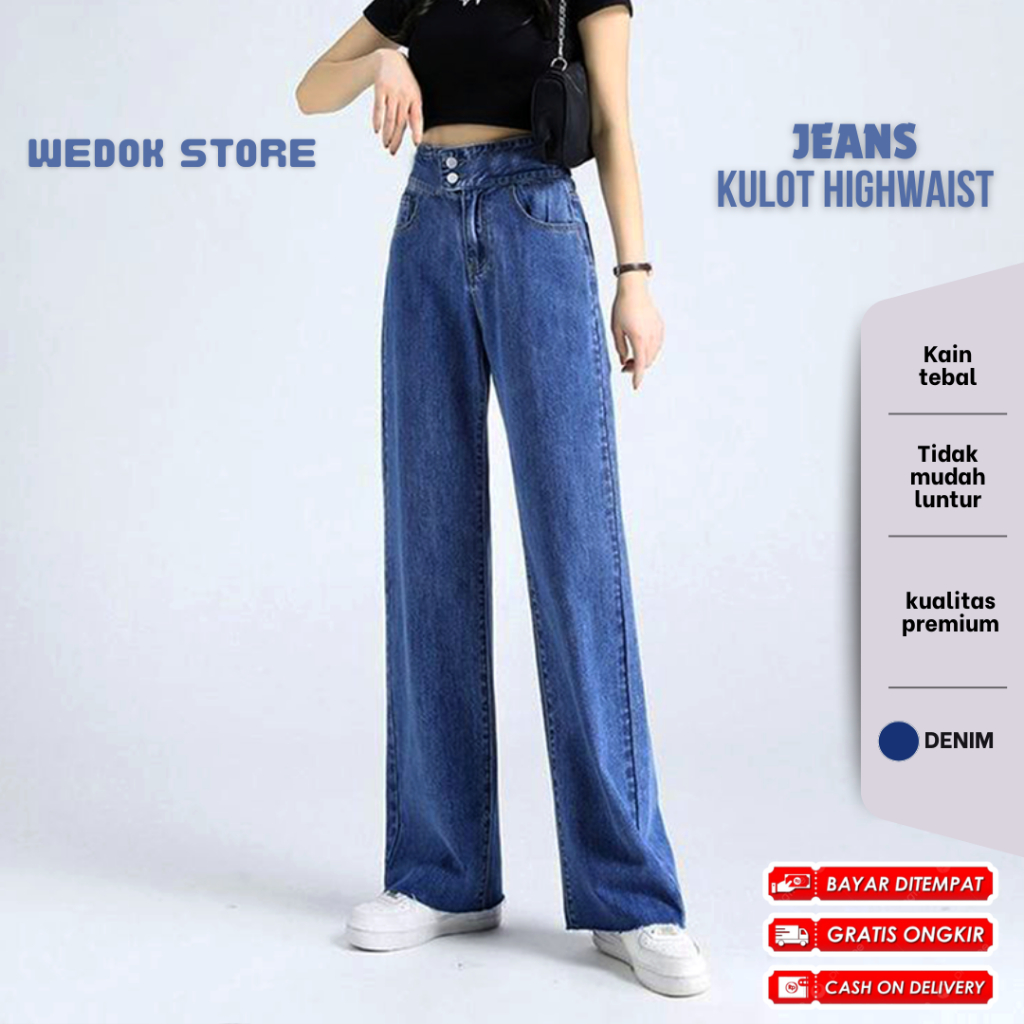 Celana Panjang Wanita Jeans Pants Korea Style Gombrong Celana Gondes