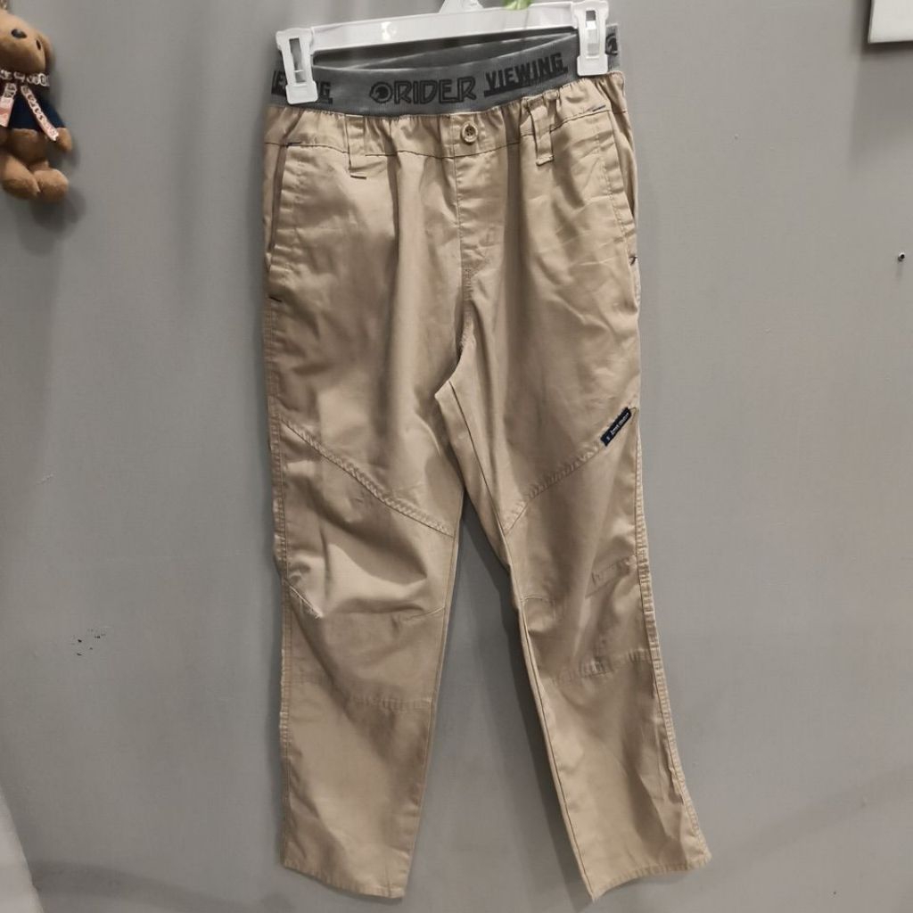 celana panjang chinos anak pinggang karet remaja