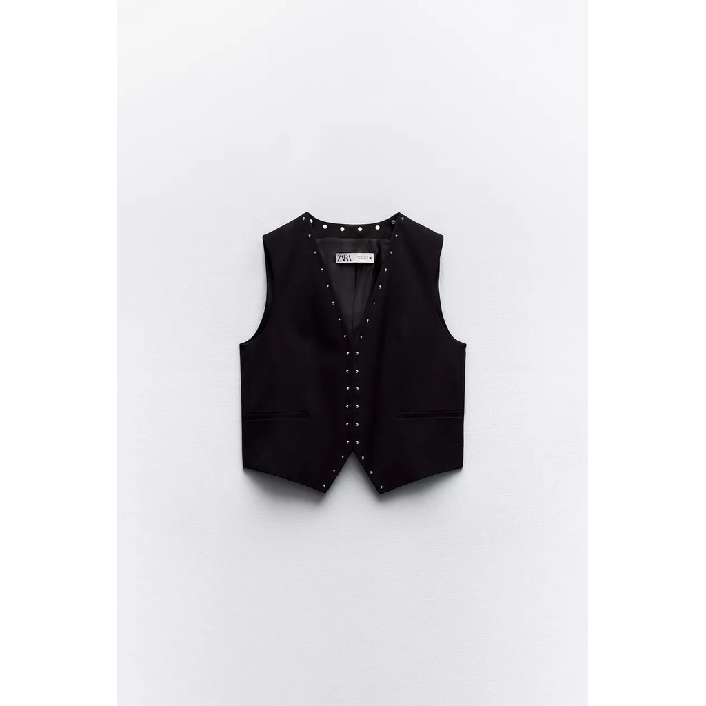 ZARA VEST ROMPI HITAM