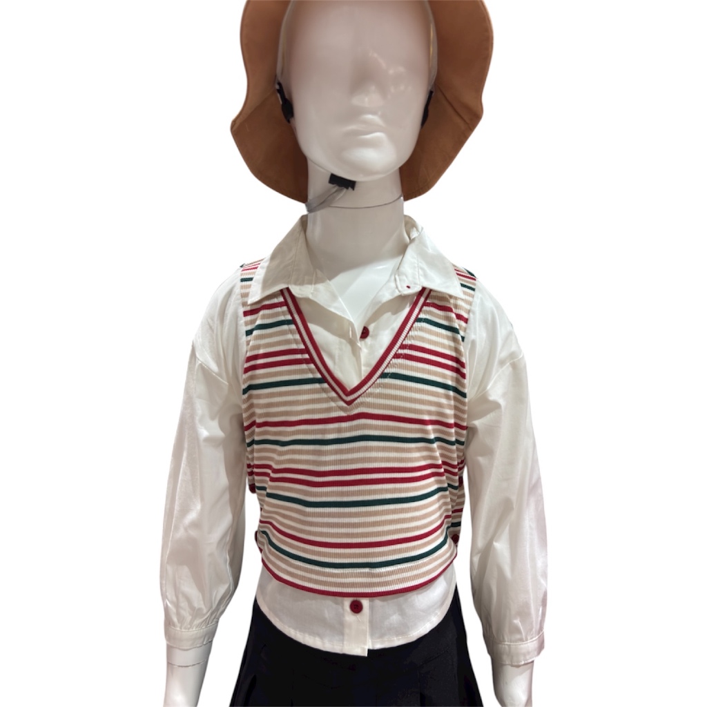 Exit Kids - 316.51462TO.19 | Blouse Kemeja Anak Perempuan - Atasan Lengan Panjang