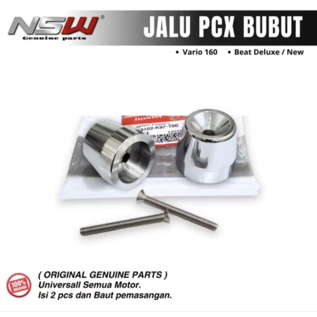 Jalu Stang PCX BUBUT Jalu Stang Crom Jalu stang PNP BEAT 2020/STYLO/VARIO 160 SEPASANG