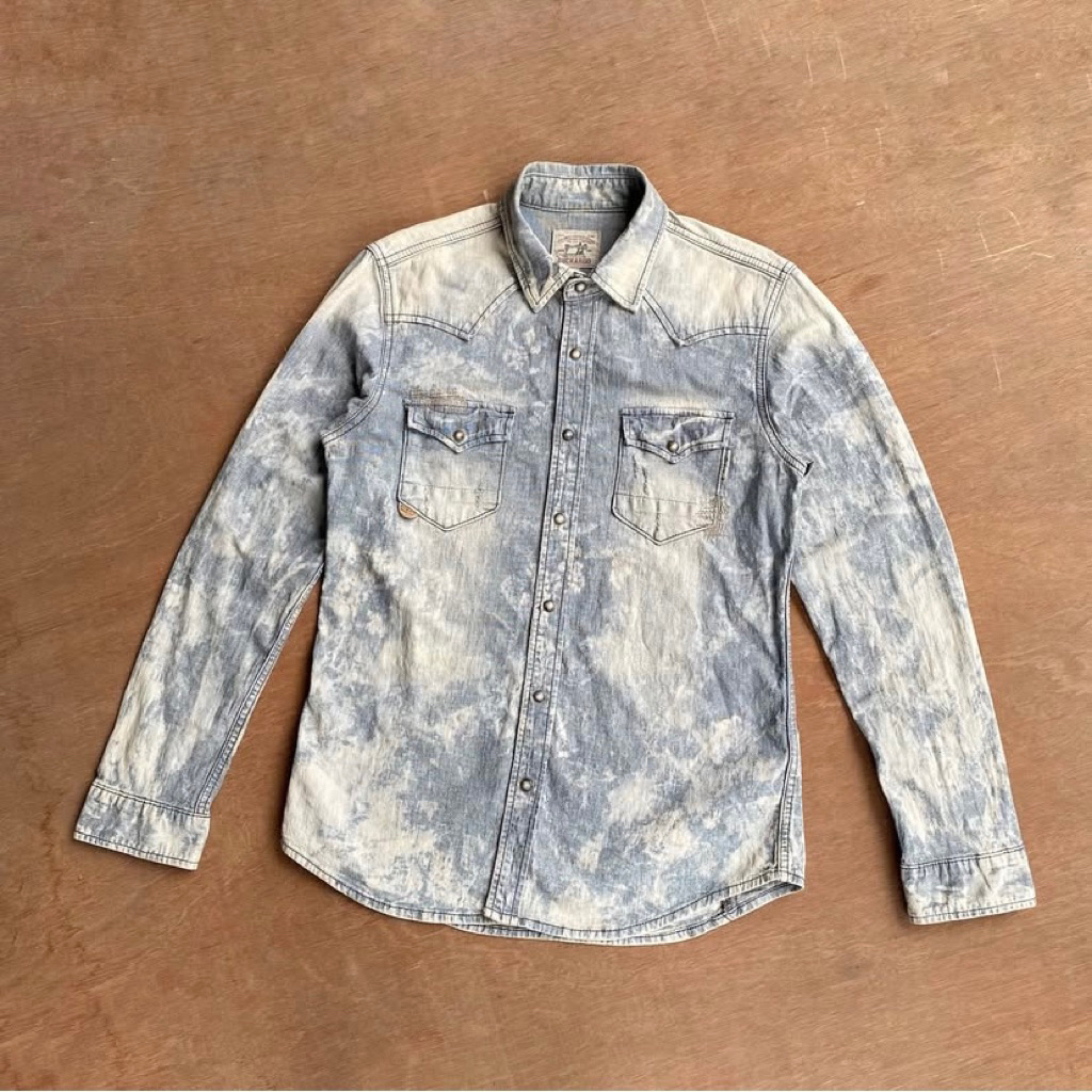 Buckaroo Vintage Camouflage Shirt Long Sleeve Olive Green