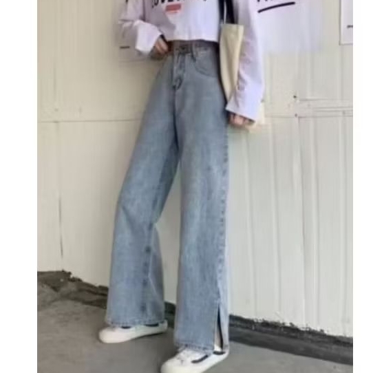 Preloved celana lulu  jeans belah samping