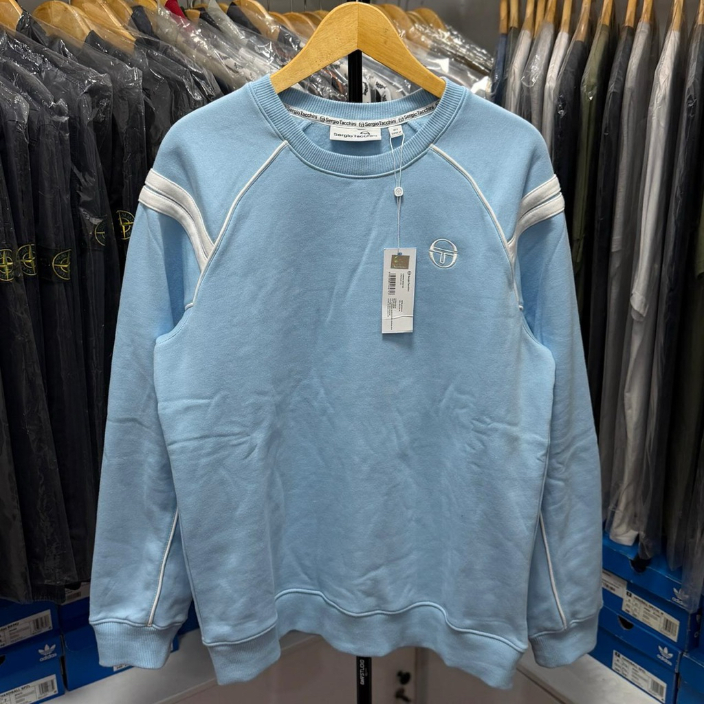 Crewneck Sergio Tacchini Iceberg Sky Blue BNWT Original 100% Size : XS ( 68 X 52 ) S ( 70 X 54 ) Mod