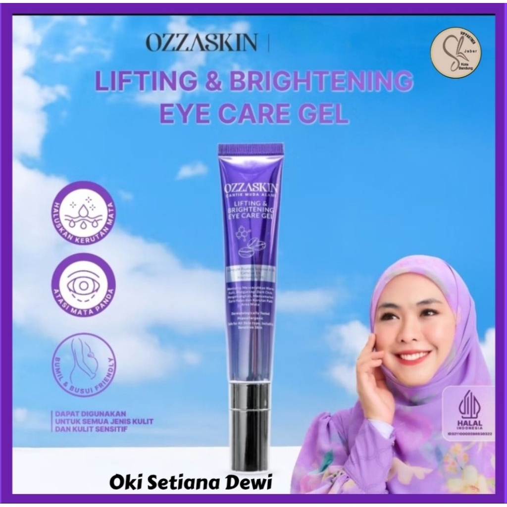 ozzaskin by oki setiana dewi lifting & brightening eye care gel atasi mata panda kantung mata keruta