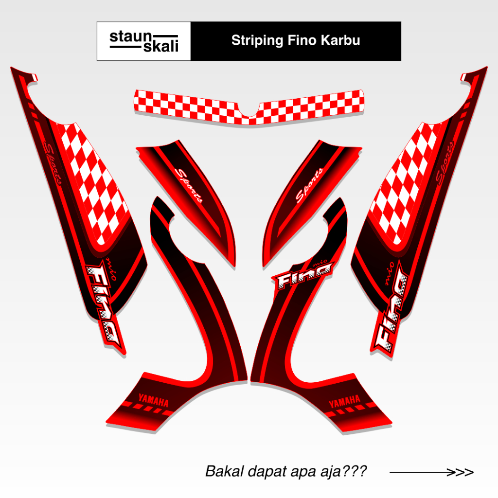 Striping Fino Karbu Variasi (13) Full Body Original