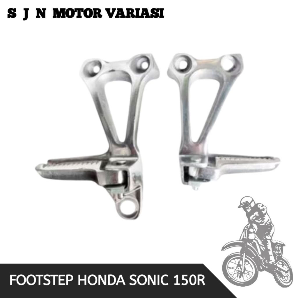 Postep Sonic 150R Step Sonic Footstep Sonic Belakang Satu Set Varian Warna Silver Polish PNP Untuk M