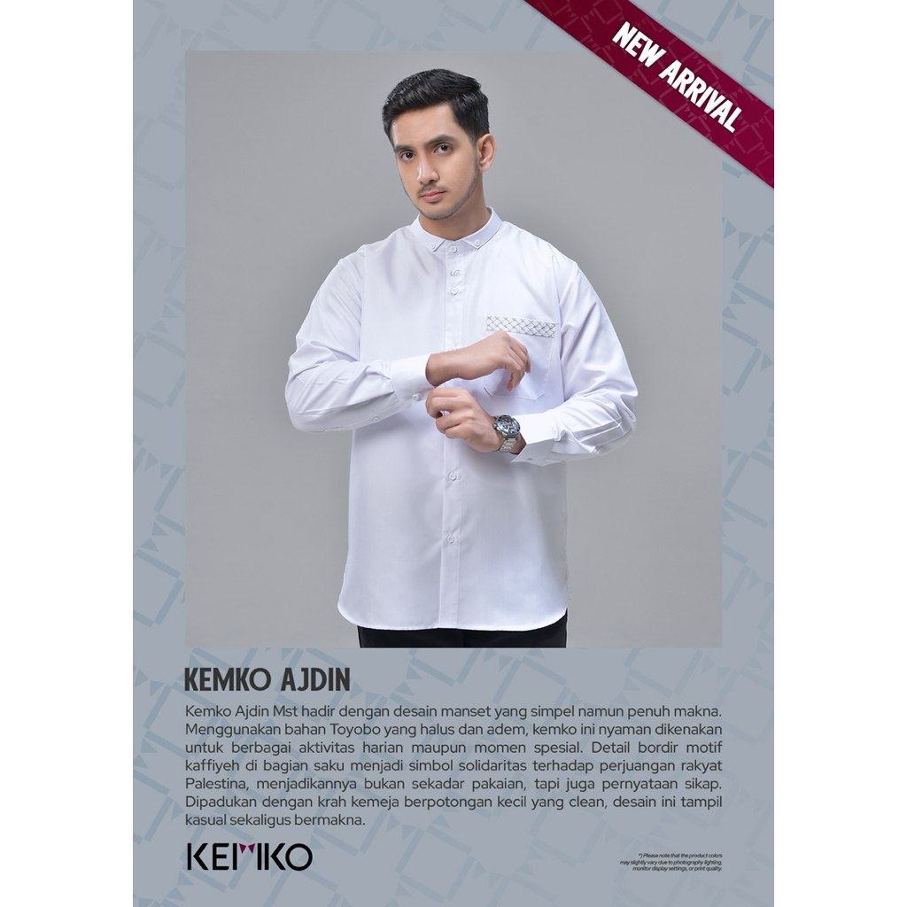 RABBANI - baju koko pria KEMKO AJDIN PUTIH MST