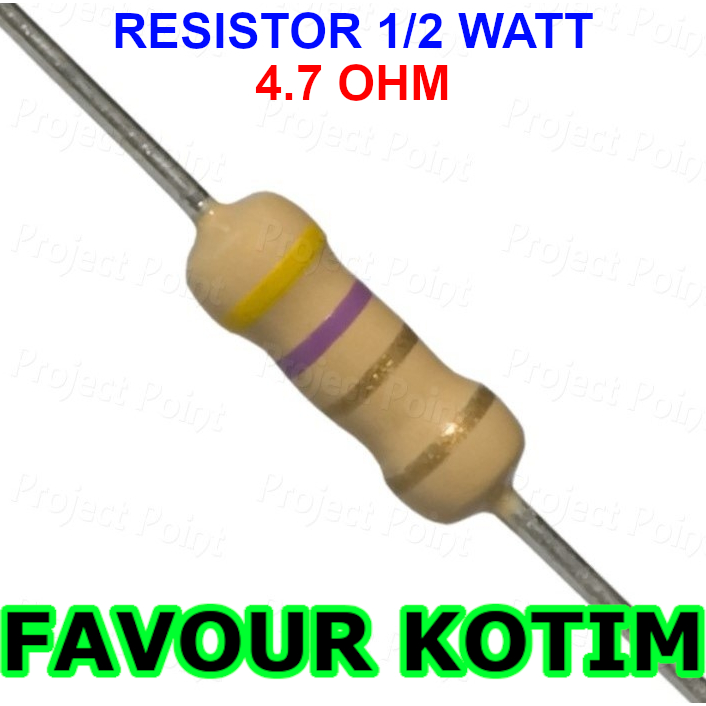 RESISTOR 4R7 4.7 OHM 1/2 WATT 5% R 1/2 W 0.5W 5 PERSEN FVKOTIM