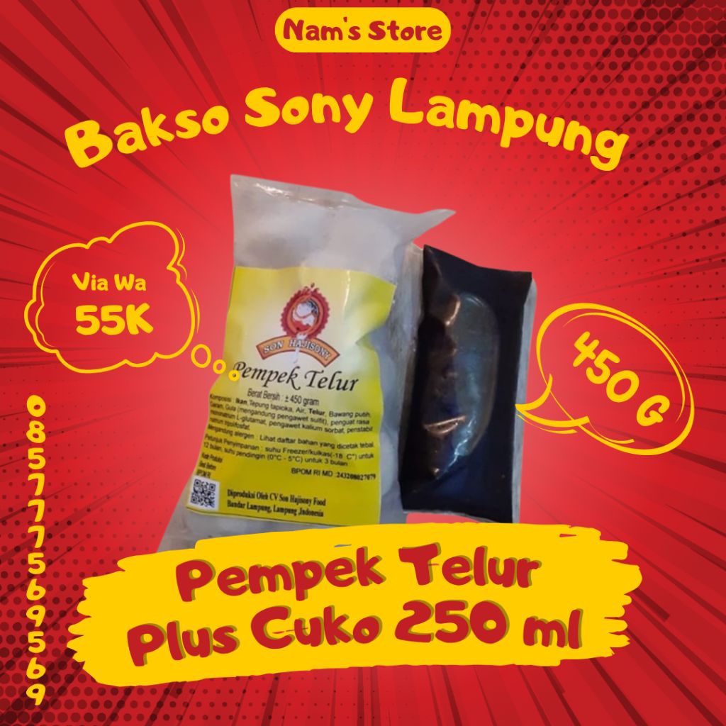Pempek Telur khas Plembang 100% asli sony Lampung