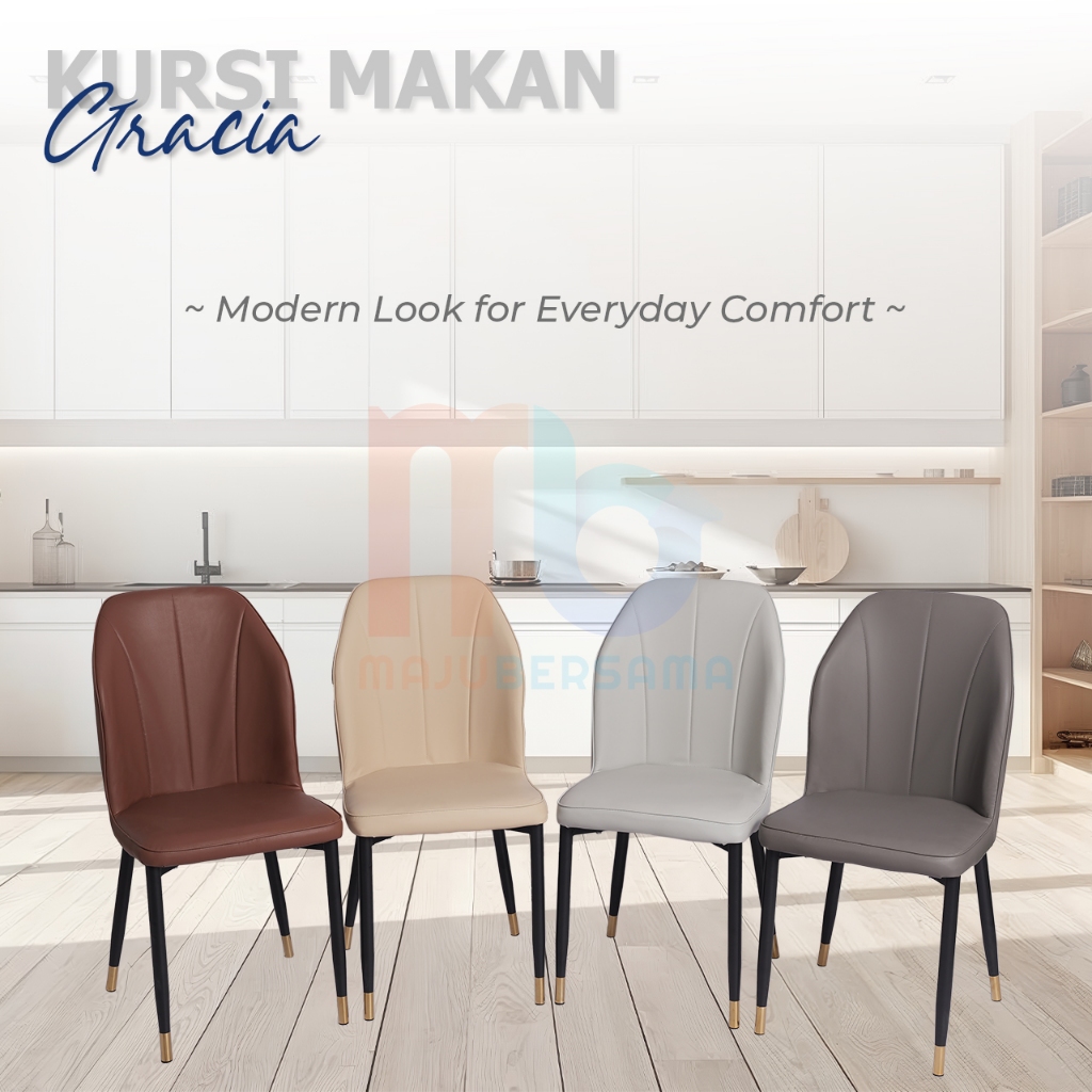 Kursi GRACIA/Kursi Modern Minimalis/Kursi Meja Makan/Kursi Makan Sandaran/Kursi Cafe