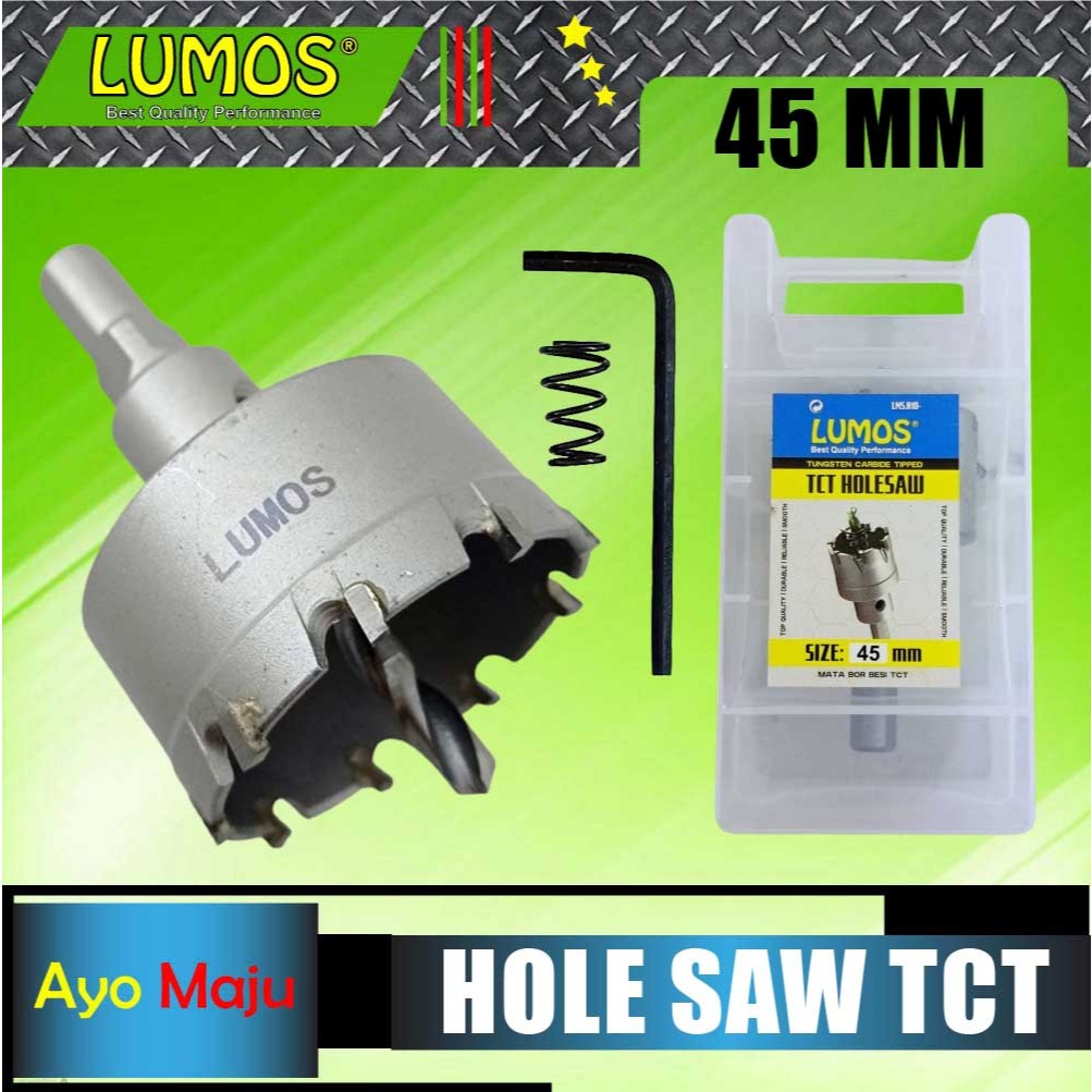 Hole Saw TCT LUMOS 45mm / HoleSaw Besi 45mm / Mata Bor Besi 45 mm TCT