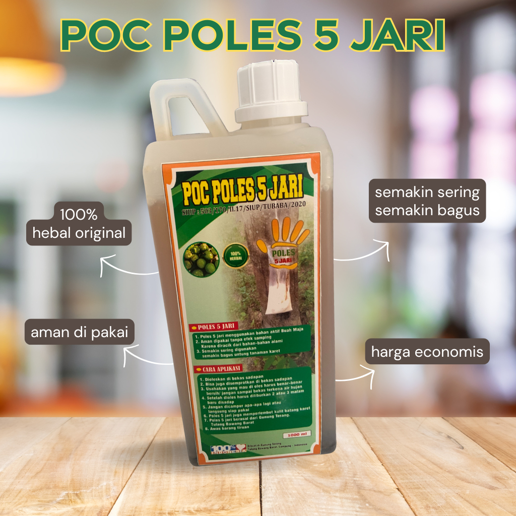 POC Poles 5 Jari Vitamin Perangsang Getah Karet