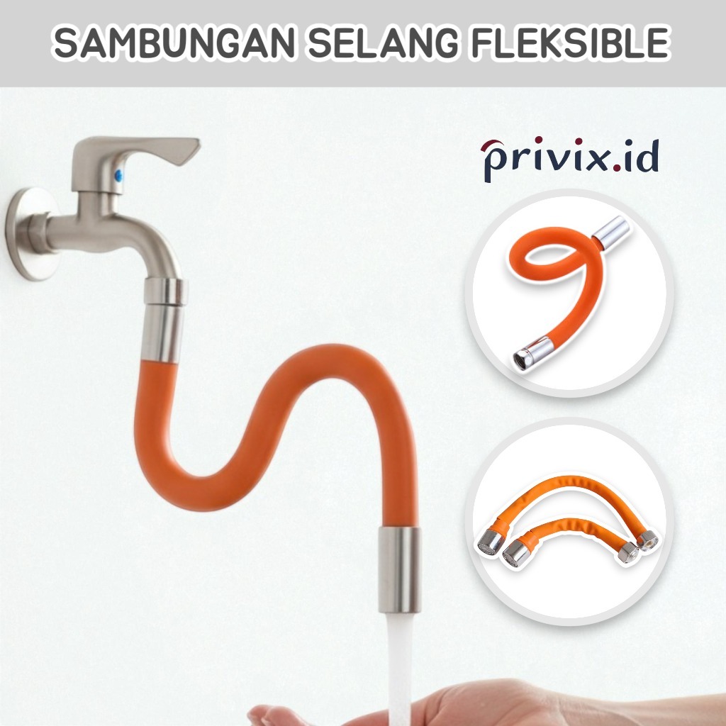 Sambungan Kran Air Fleksibel / Selang Fleksibel Kran Wastafel / Sambungan Pipa Kran Air Cuci Piring