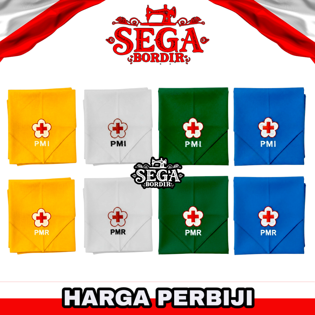 Syal PMI | PMR Bordir lengkap | syal slayer PMI PMR bordir