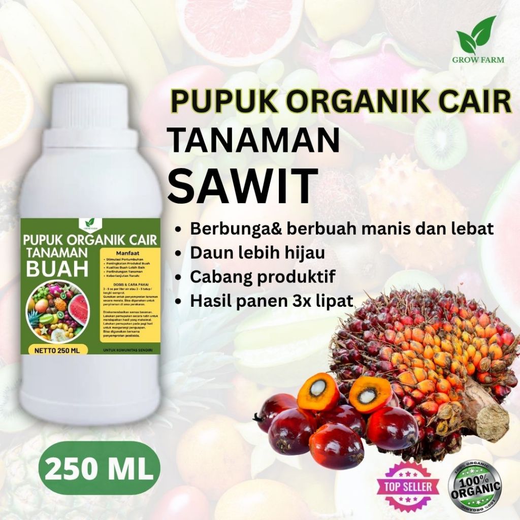 Pupuk Buah Sawit250 ML /Pupuk Booster Sawit Cepat Berbuah Lebat/Pupuk Cair Sawit