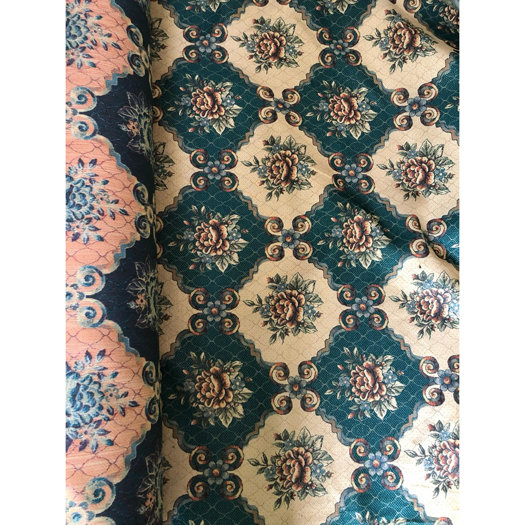 KAIN BENANG EMAS MOTIF BUNGA // KAIN SOFA BENANG EMAS PREMIUM