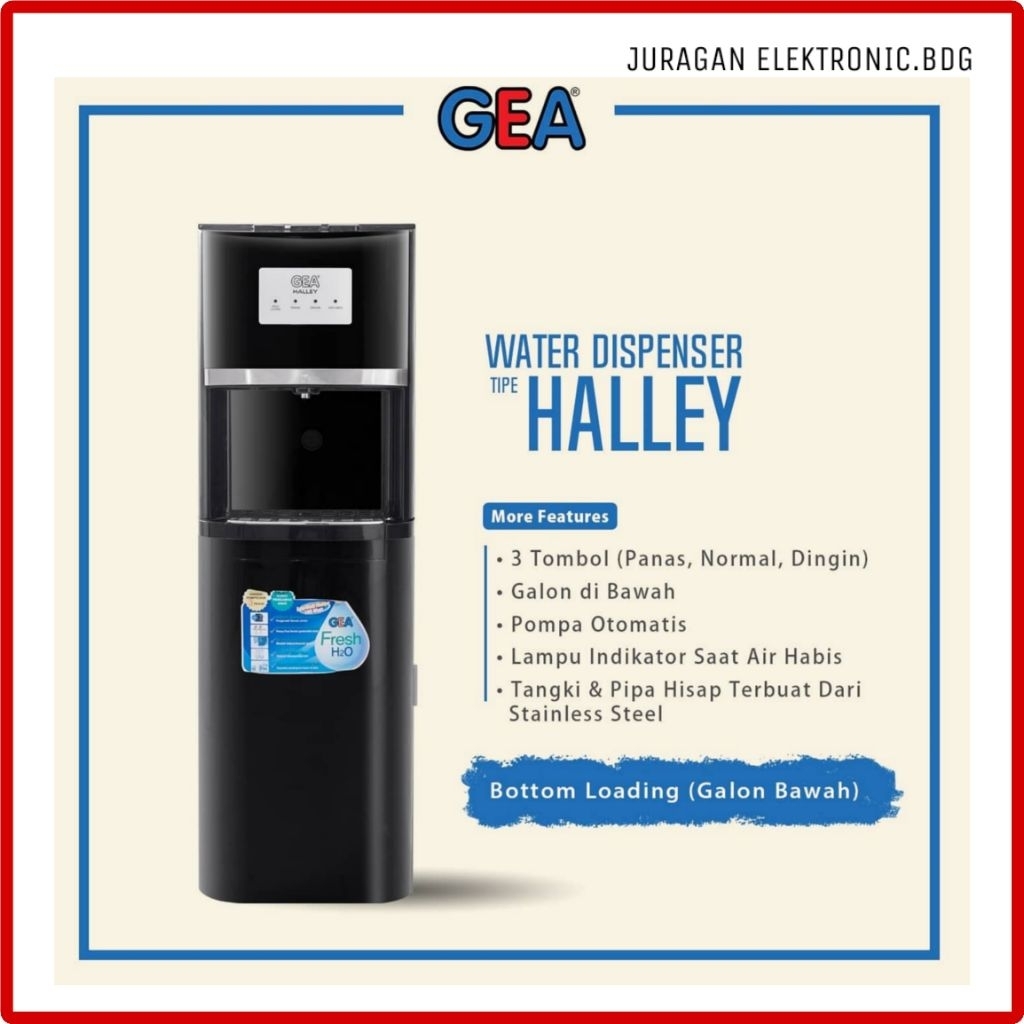 GEA HALLEY DISPENSER GALON BAWAH Low Watt