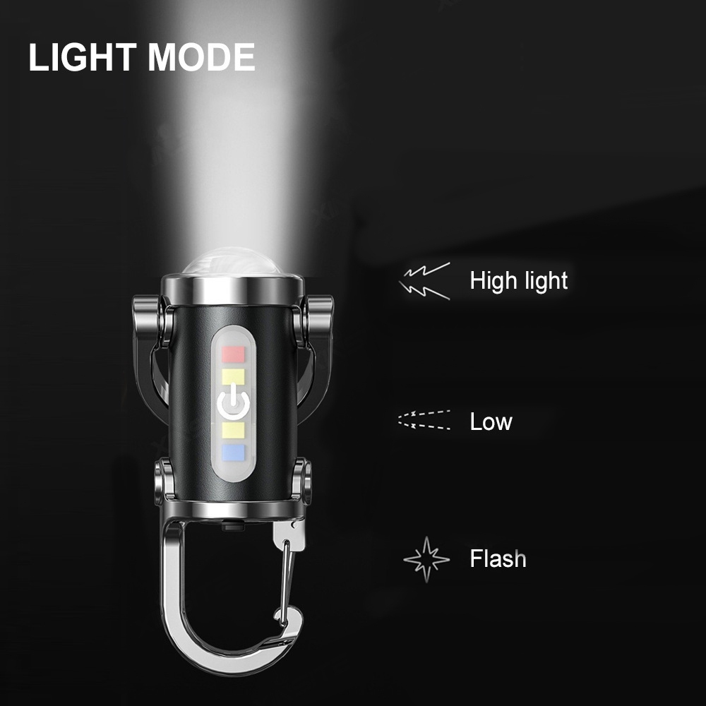Senter Gantungan Kunci LED Super Terang Tahan Air - Senter Gantungan Kunci Mini untuk Berkemah/Alat 